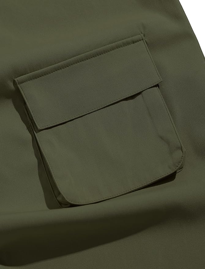 ZAFUL Men's Parachute Pants Casual Baggy Cargo Drawstring Trouser