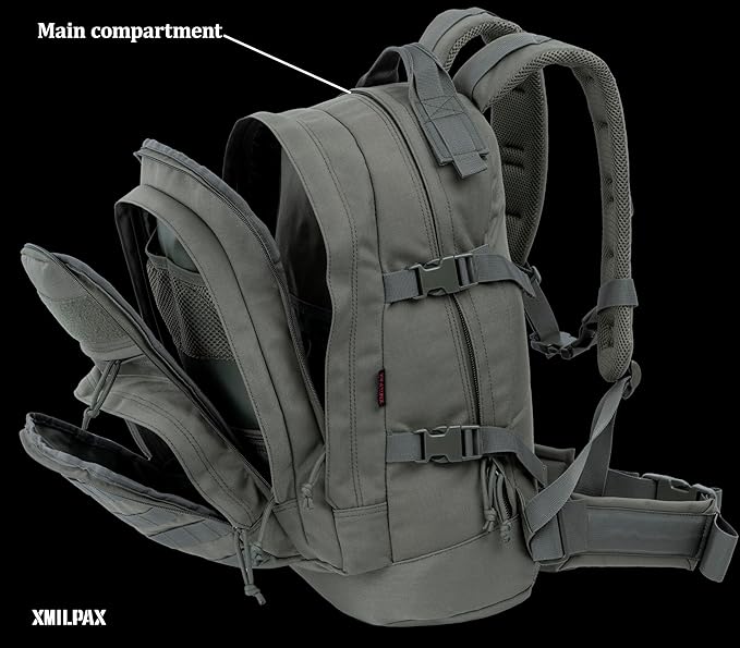 XMILPAX Tactical Backpack EDC Bag MOLLE Daily Pack for Men and Women Every Day Carrying Hiking Camping Travel 22L.