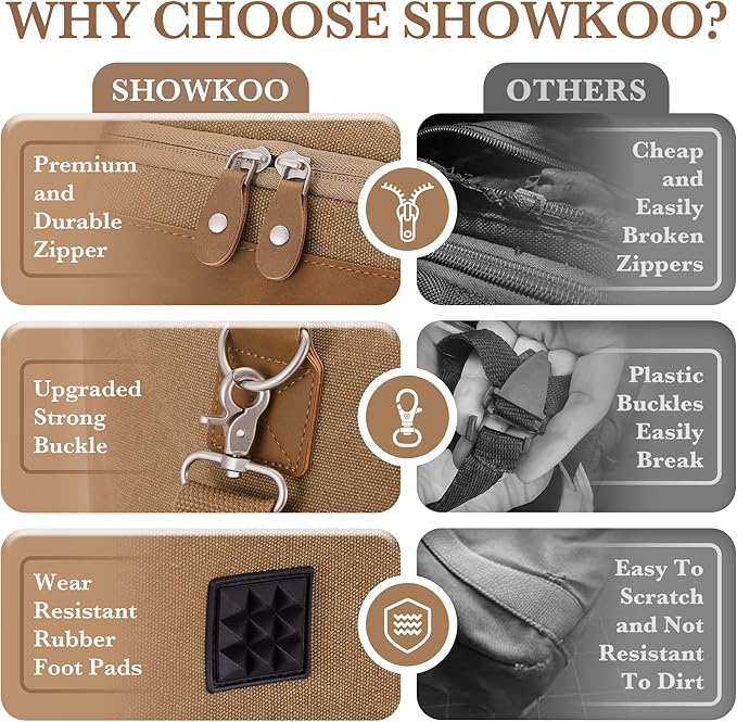 SHOWKOO Duffle Bag for Travel 60L Expandable Canvas Travel Bag Durable Vintage Weekender Overnight Carry On Bag for Men(Coffee)