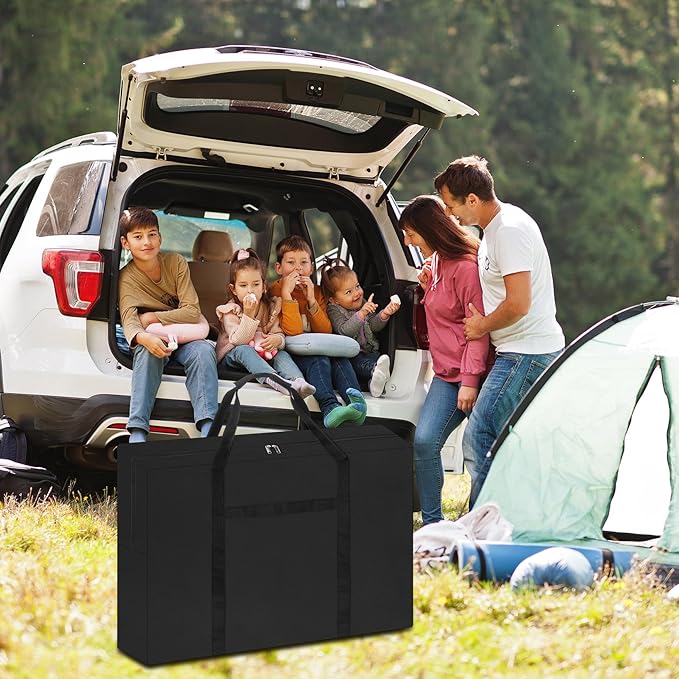 Klmnop Folding Wagon Cart Storage Bag, Water Resistant 32 Inch Cover for Outdoor Camping Garden Cart, 600D Heavy Duty Dustproof Protective Zipper Bag for Garden Carts and Strollers(Black)