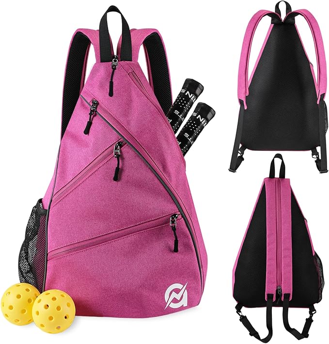A11N SPORTS Pickleball Bag, Reversible Crossbody Sling Bag/Backpack for Women Men