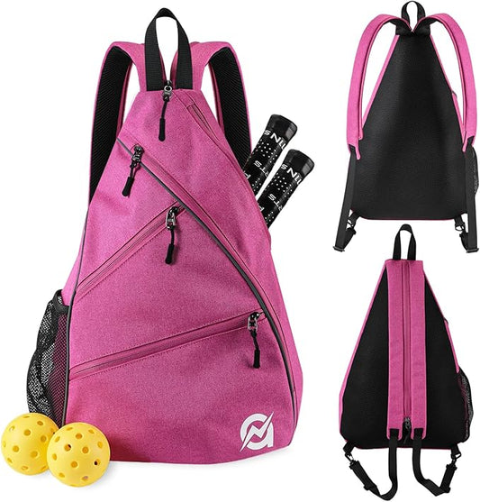 A11N SPORTS Pickleball Bag, Reversible Crossbody Sling Bag/Backpack for Women Men