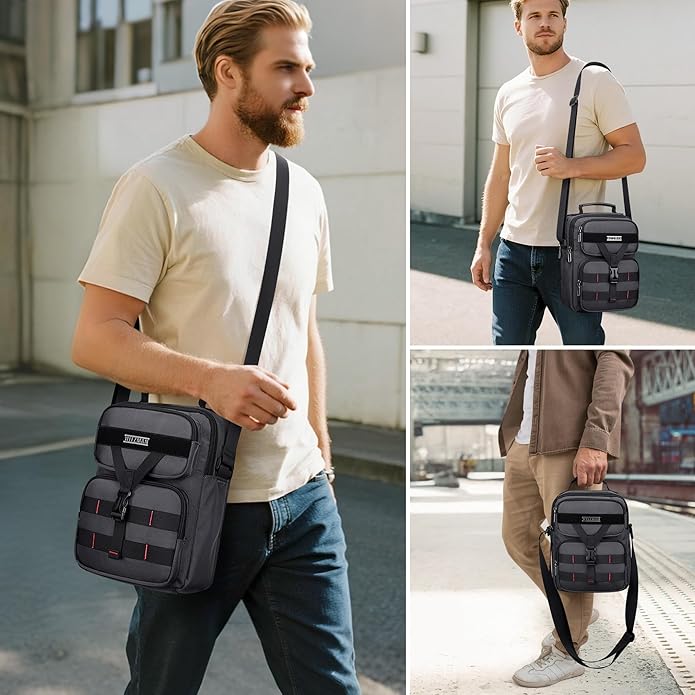 WITZMAN Crossbody Bag for Men Travel Small Shoulder Bags Lightweight Man Purse Messenger Bag for Casual Daliy Work Traveling