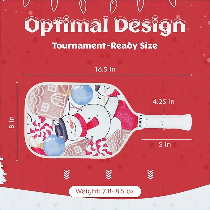 ARTI Pickleball Paddles Set of 2-USAPA Approved Fiberglass Surface Pickleball Set,2 Pickleball Rackets, 4 Balls and 1 Portable Carry Bag