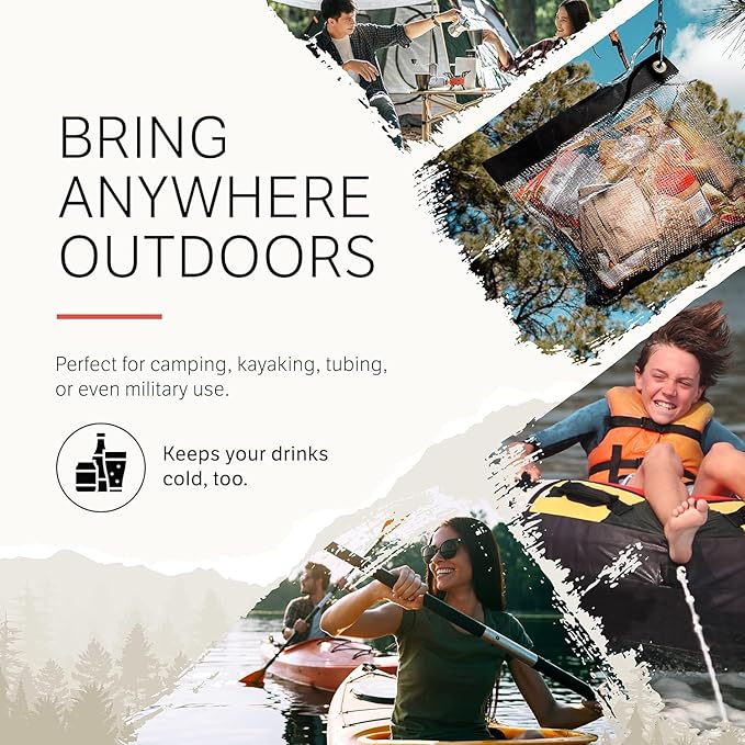 The Ultralight Camping Bundle- Rodent Proof Dry Bag for Backpacking - Bear Bag Food Storage for Camping with Coghlans Odor Proof & Waterproof Bag, Survival Utility Rope and Carabiner (Large)