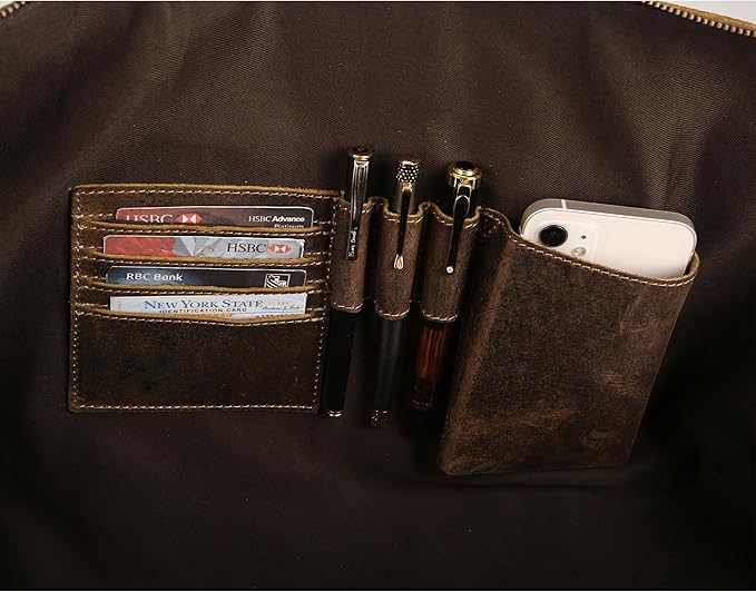 Leather Travel Duffle Bags for Men and Women cabin friendly Weekend Bag Sports Gym airplane carry on overnight duffel