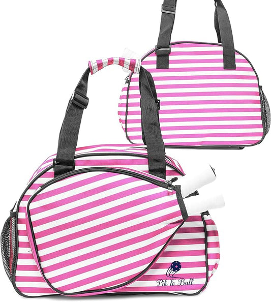Pik’le’Ball Sport Premium Women's Pickleball Bag – Stylish and Versatile Sports Bag with Water Bottle Holder, Padded Paddle Pocket, and Spacious Design (fits 2+ Paddles!)