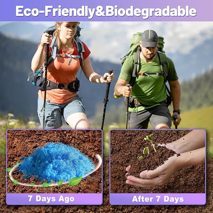 PortablePortable Toilet Gel, Poo Powder for Portable Toilet, Camping Toilet Gel, Pee Powder, Portable Toilet Powder for Outdoor Camping and Hiking Toilet Gel Powder