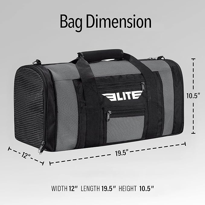 Elite Sports Boxing Gym Duffle Bag for MMA, BJJ, Jiu Jitsu gear,Duffel Athletic Gym Boxing Bag