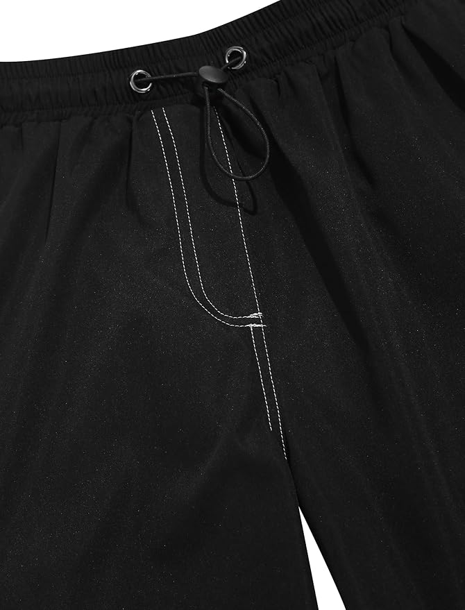 ZAFUL Men's Parachute Pants Casual Baggy Cargo Drawstring Trouser