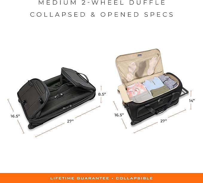 Briggs & Riley Travel Duffel Bag - Weekender & Overnight Luggage for Women & Men, Softside Bag