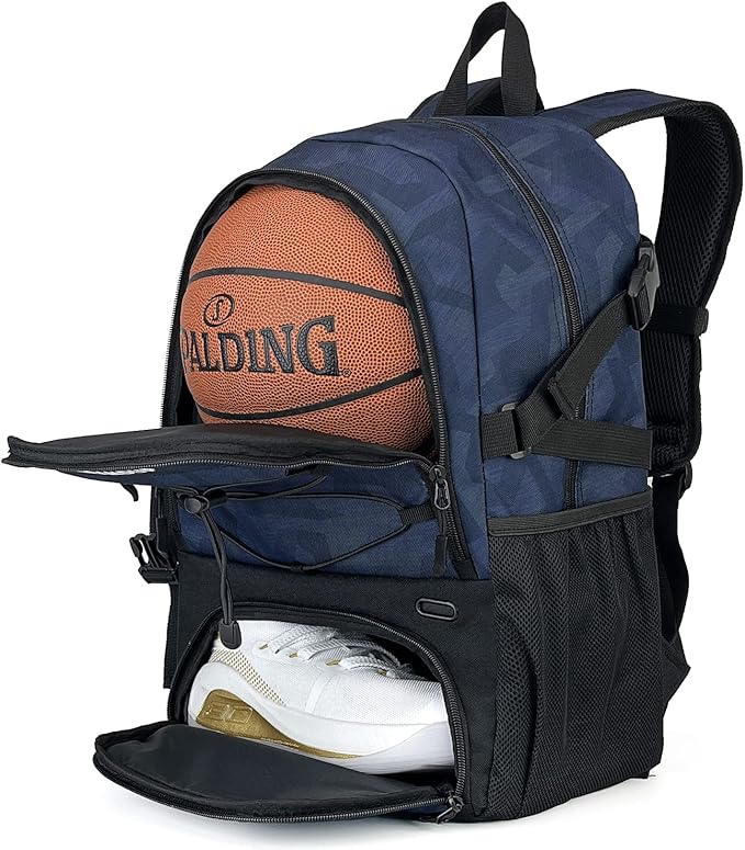 GRANDUP Basketball backpack with ball and shoes compartment Fit Volleyball, soccer, Swim, Gym, Travel, and School, large capacity sports training equipment bags