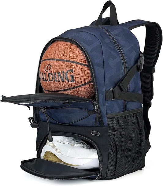 GRANDUP Basketball backpack with ball and shoes compartment Fit Volleyball, soccer, Swim, Gym, Travel, and School, large capacity sports training equipment bags