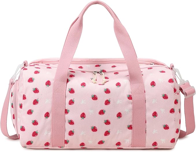 BTOOP Duffle Bag for Gym Sports Women Girls Workout Travel Bag Weekender with Shoe Compartment and Wet Pocket