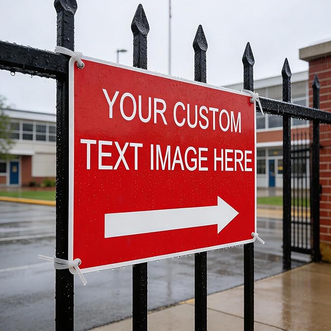 Extra Large Custom Metal Signs for Outside, 36x30 Inches, Reflective Option, Rust Free Aluminum, Weather Resistant, Waterproof