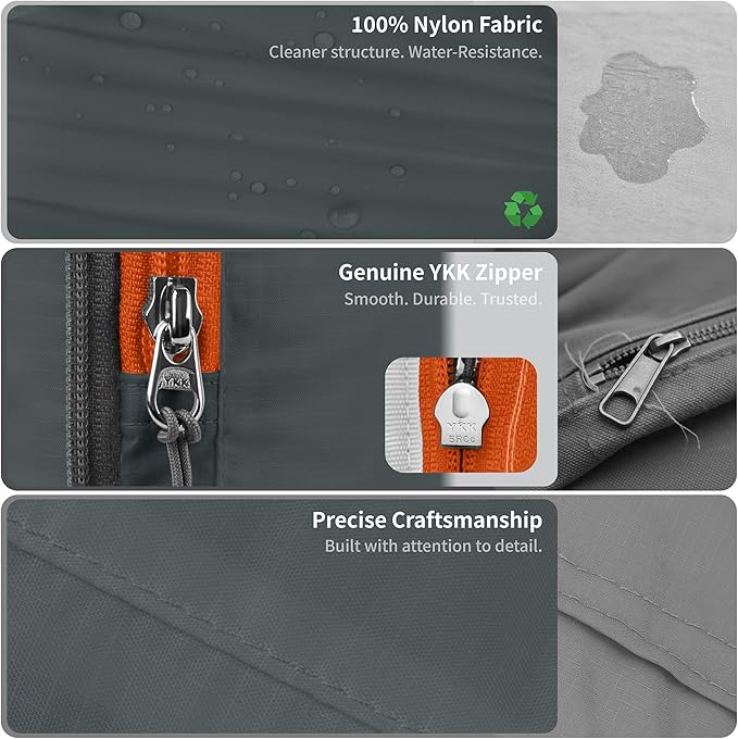 Cipway Compression Packing Cubes Set, Ultralight Expandable Travel Packing Organizers for Carry on Luggage (Grey 6pcs)