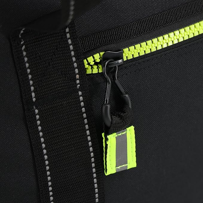 Lightning X Customizable Premium 3XL Firefighter Step-In Gear Bag w/Helmet Compartment & Embroidered Name - No FF Logo (Black) One_Size