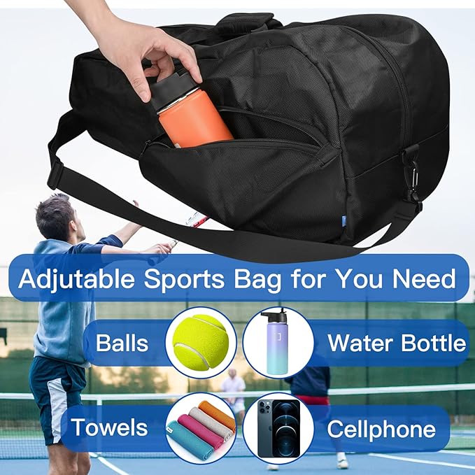 Xxerciz 3 Racquet Tennis Bag, Lightweight Tennis Bags for Women and Men to Hold Racket, Tennis Racquet Cover Bag with Adjustable Shoulder Strap for Tennis Players