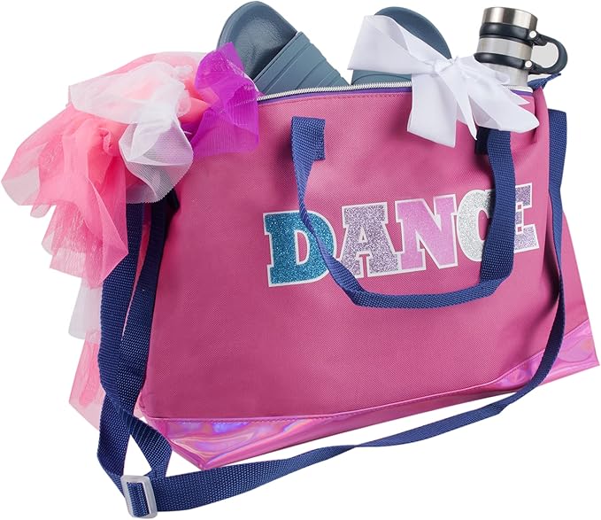 Garment Dance Shoulder Bags for Girls, Teen Dancers, Costumes, Boys | Holographic Glitter Dance Bag for Kids