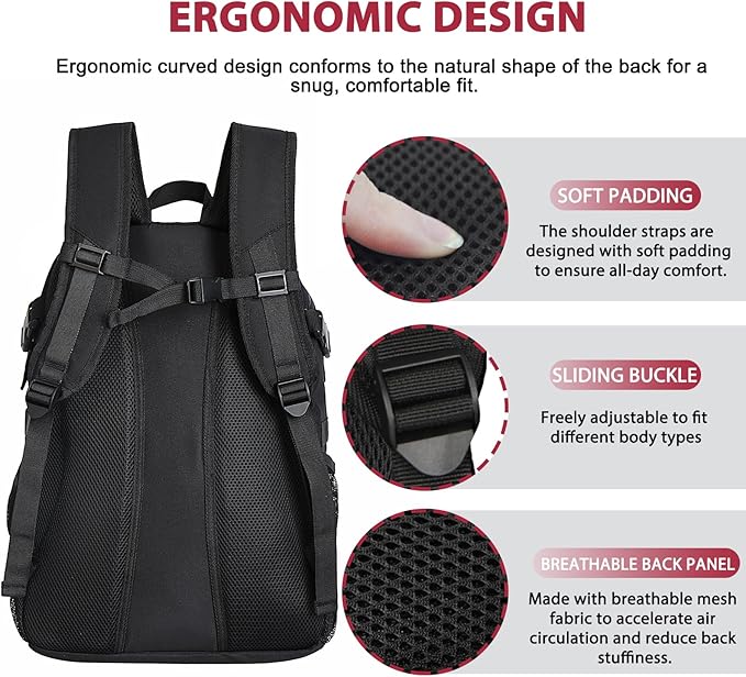 LARIPOP Soccer Backpack,Soccer Bag with Ball Holder and Shoe Compartment,Sports Equipment Training Bags Fits Basketball