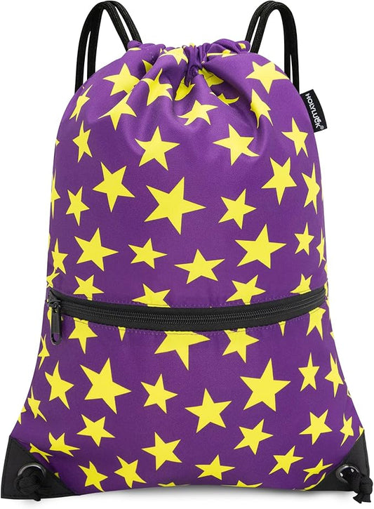 HOLYLUCK Drawstring Backpack Bag Sport Gym Sackpack