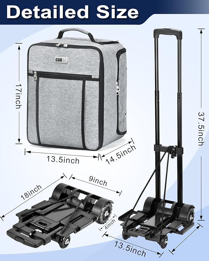 CAB55 Golf Trunk Organizer with 4 Wheels, 2 Layer Waterproof Car Golf Organizer with Separate Ventilated Compartment for 2 Pair Shoes, Golf Trunk Storage for Clothes, Accessories, Golf Gifts