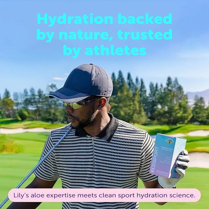 Lily of the Desert EcoSport Instant Hydration Packets - Naturally Sweetened with Electrolytes, Vitamin C, B Vitamins & Aloe, Blueberry Acai, 24 Count, 0.25 Oz Ea