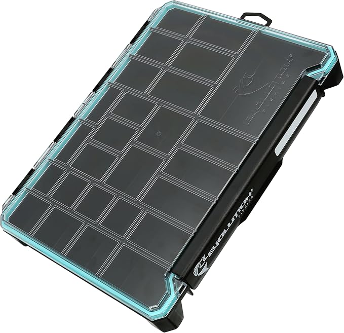 Evolution Fishing BallistiX Terminal Tackle Tray - Waterproof, Anti-Corrosion, One Hand Latch, Clear Lid, Lure Box, Tackle Storage