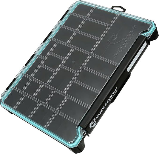 Evolution Fishing BallistiX Terminal Tackle Tray - Waterproof, Anti-Corrosion, One Hand Latch, Clear Lid, Lure Box, Tackle Storage