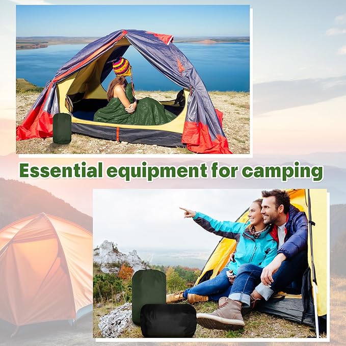 Tudomro 16 Pack Winter Camping Sleeping Bags Bulk for Homeless Adults Cold Weather Lightweight Waterproof Compact Backpacking Sleeping Bag Gifts for Travel Hiking Christmas