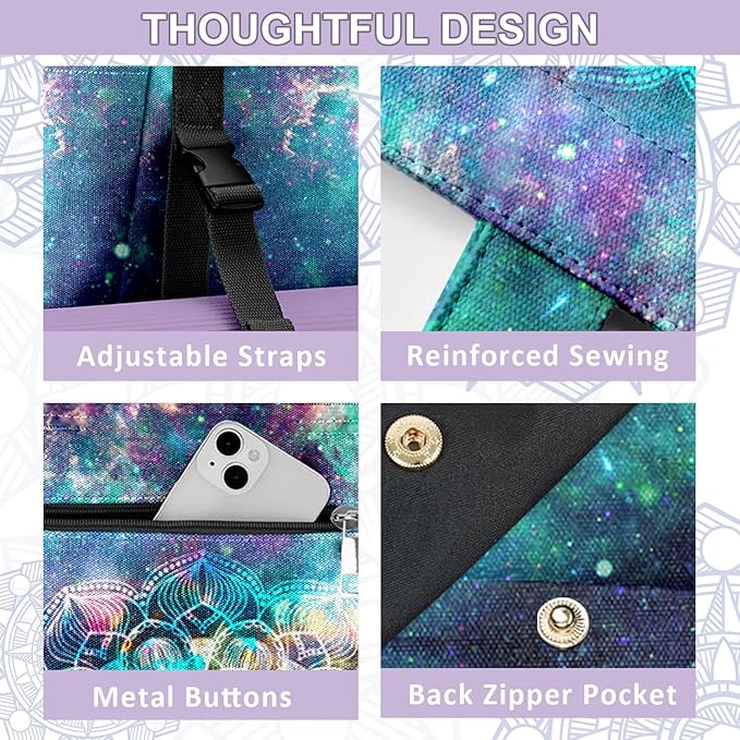 Adalore Women's Yoga Bag with Yoga Mat Carrier - Large Mat Pocket Fitness Tote for Pilates, Gym, Travel, Office & Beach