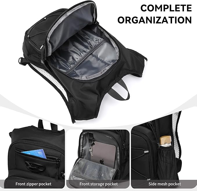 Wotony Lightweight Hydration Backpack with 2LOR 3LWater Bladder for Cycling Hiking Rave - Water Daypack for Men Women