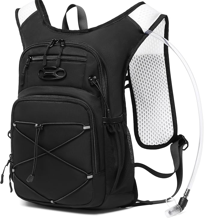 Wotony Lightweight Hydration Backpack with 2LOR 3LWater Bladder for Cycling Hiking Rave - Water Daypack for Men Women