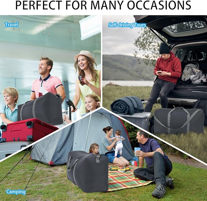 105L Extra Large Duffel Bag 32.5 inch Lightweight Luggage for Travel-Grey