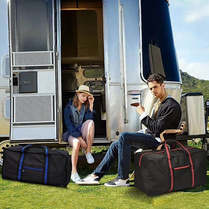 150L Large Duffle Bag for Travel 37” Diffle Bag for Overnight Weekender Camping, Storage for Men Women, Navy Blue