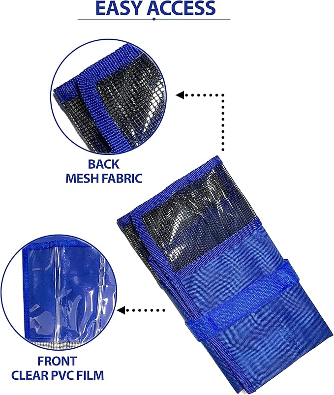 6-Pocket Lure Bag 2 Pcs Blue, for Saltwater & Freshwater Tackle Storage, Includes Multi-Compartment Organizer, Ideal for Offshore Fishing & Traveling Anglers