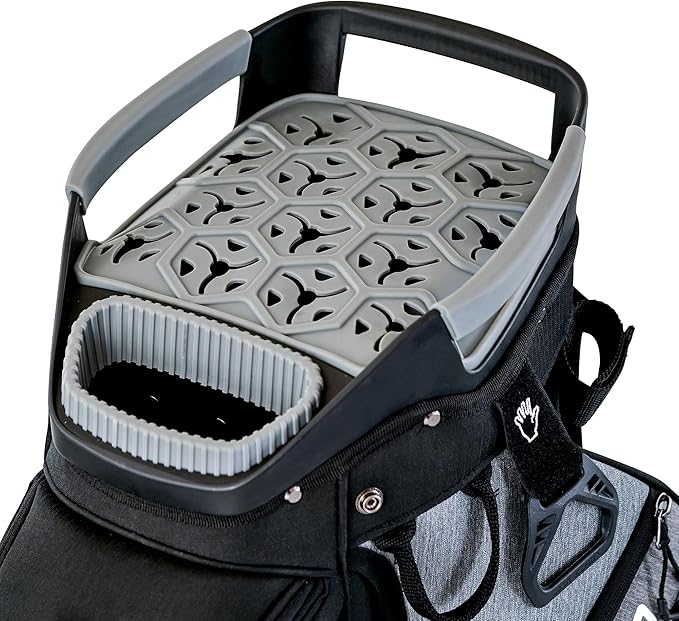 ASK ECHO SLC-130 Golf Cart Bag with 15 Way Full Length Dividers Top, Premium Quiet Golf Cart Bag with Rain Cover for Men