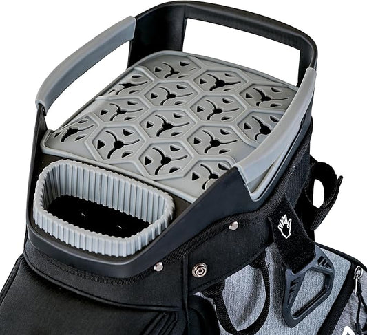 ASK ECHO SLC-130 Golf Cart Bag with 15 Way Full Length Dividers Top, Premium Quiet Golf Cart Bag with Rain Cover for Men