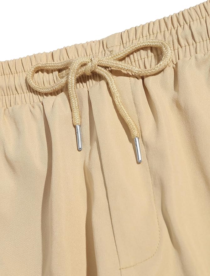 ZAFUL Men's Parachute Pants Casual Baggy Cargo Drawstring Trouser