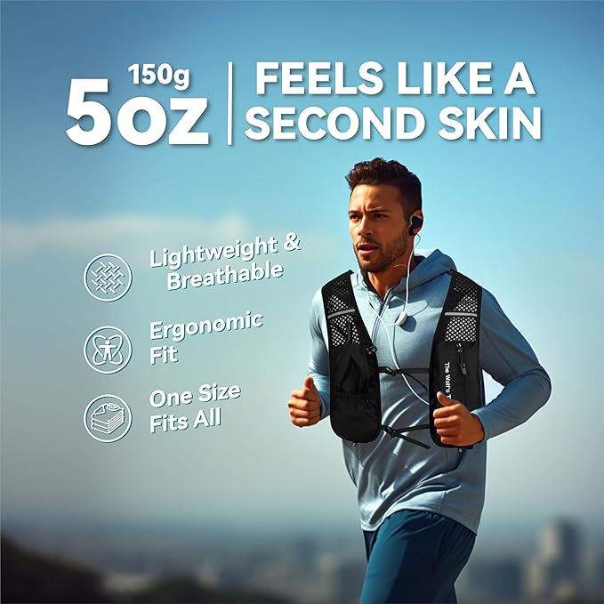 XBT Hydration Pack with 2L Water Bladder – Lightweight Running Vest for Men & Women – Adjustable, Breathable, Reflective Hydration Backpack for Hiking, Cycling, Trail Running, Marathon