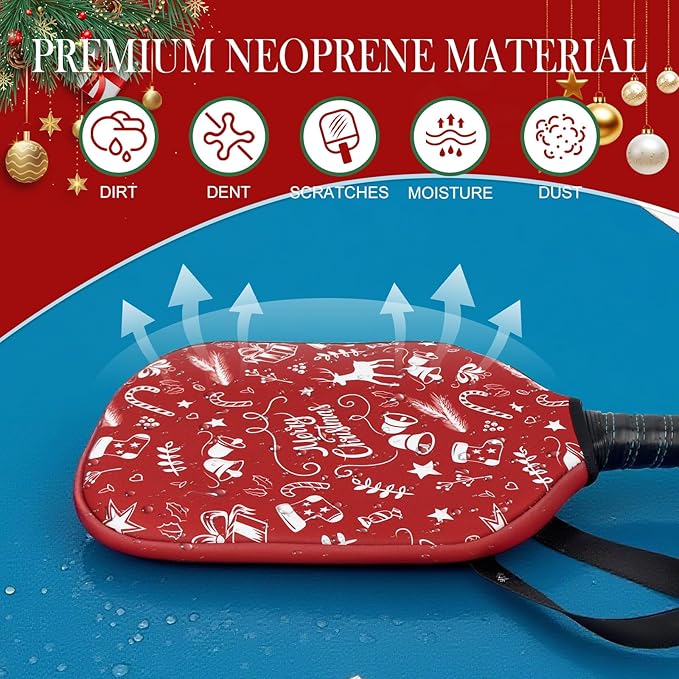 Pickleball Ball Holder - 1 Pc Pickle Ball Storage Bag, Portable Tennis Pouch with Hook for Fence, Premium Neoprene Material Bottle Holder, Pickleball Accessory Black Red Green Yellow Color