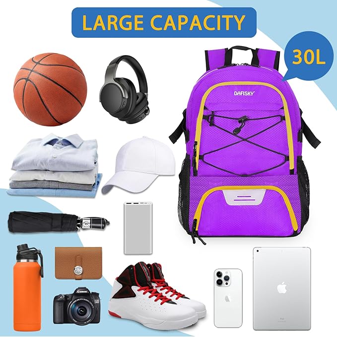 Basketball Backpack with Ball Compartment – Large Basketball Bag with Shoes compartment Sports Equipment Bag for Soccer Ball,Volleyball,Gym,Outdoor,Travel