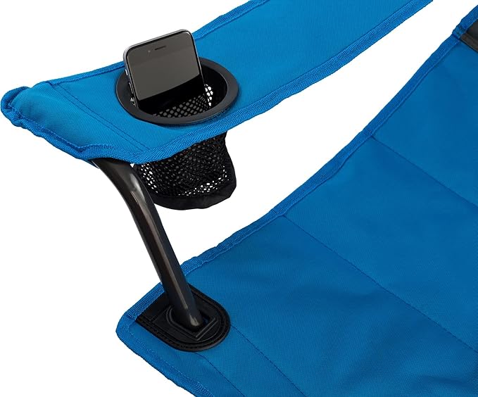 MOUNTAIN SUMMIT GEAR Loveseat Camp Chair - Portable Folding Double Chair with Cup Holders and Carry Bag, Perfect for Camping, Picnics, and Outdoor Adventures by Caddis Sports