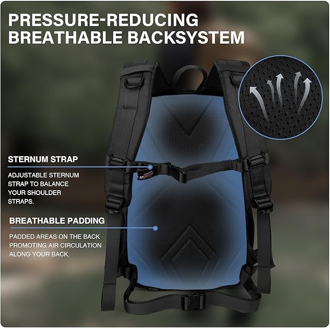 Mardingtop Tactical Molle Backpack for Men- 18L/28L EDC Hiking & Motorcycle Backpack