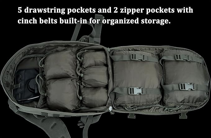 XMILPAX Tactical Backpack Military Survival Pack EDC Daypack Bag MOLLE for Camping Hiking Hunting Bugout Travel 25L