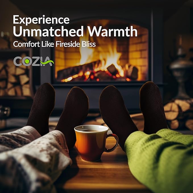 COZIA Merino Wool Socks for Men & Women Casual Warm Winter Cozy Thermal Socks