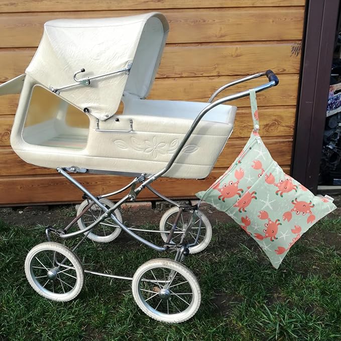 ALVABABY 3pcs Cloth Diaper Wet Dry Bags Waterproof Reusable with Two Zippered Pockets Travel Beach Pool Daycare Soiled Baby Items Yoga Gym Bag for Swimsuits or Wet Clothes 3L-ZM15A