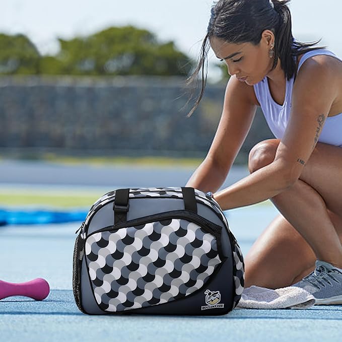 Boulder Bee Pickleball Bags, Premium Pickleball Tote Bag for Girls, Women’s Hand/Shoulder Gym Bag w Water Bottle Holder, with Pickleball Racquet/Paddle Holder
