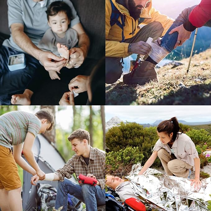 Dual Waterproof Boat First Aid Kit, Emergency Marine Kit with Buckles, Compact Boat Safety Accessories for Fishing Kayaking Boating Swimming Camping Rafting Beach Transparent Red