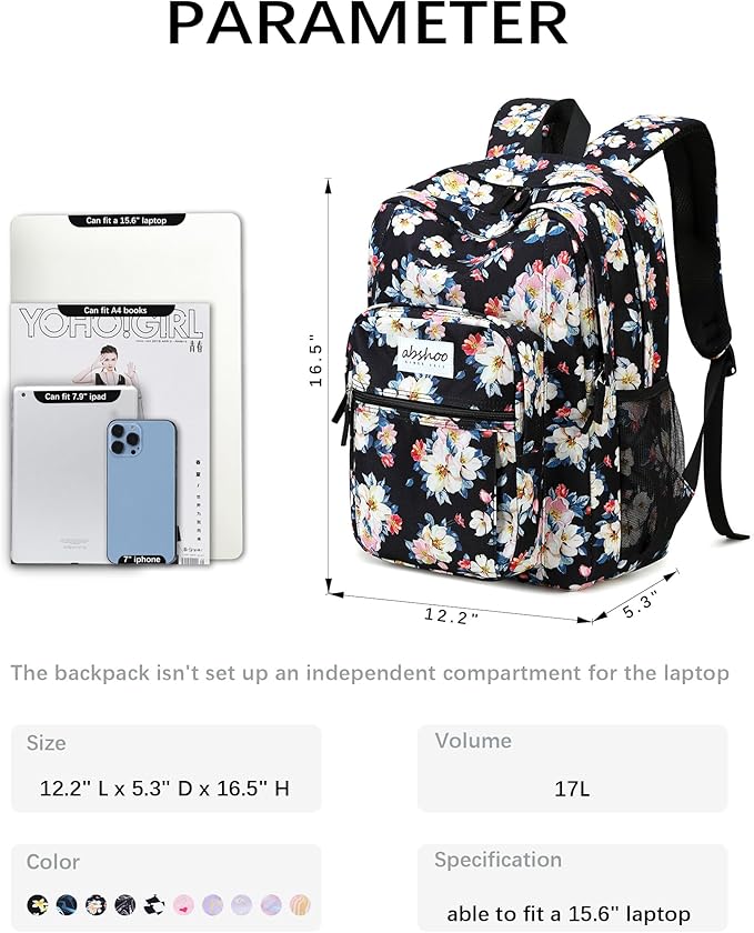 abshoo Classical Basic Travel Backpack For School Water Resistant Bookbag | For School, For School